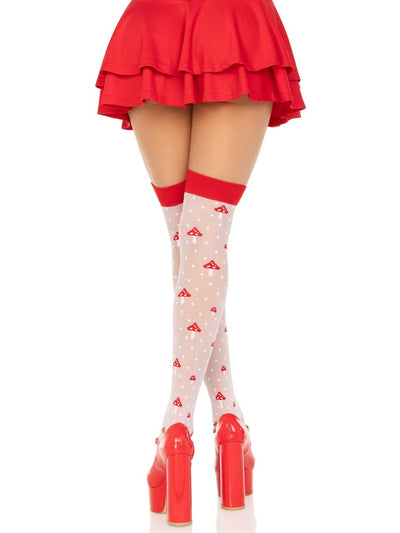 Main image for product index 2: Панчохи Leg Avenue Polka Dot Mushroom Thigh Highs