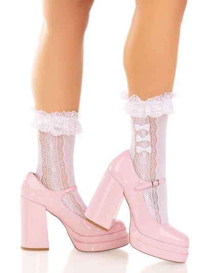 Main image for product index 10: Шкарпетки ажурні Leg Avenue Mini Bow Lace Anklet