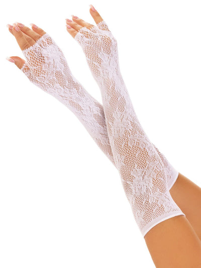 Main image for product index 1: Мітенки Leg Avenue Lace Opera Length Fingerless Gloves