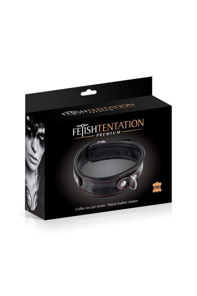Main image for product index 3: Нашийник з натуральної шкіри Fetish Tentation Premium Patent leathe chocker