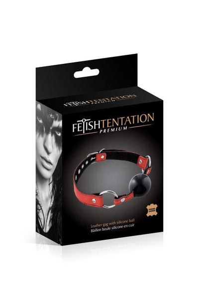 Main image for product index 2: Кляп Fetish Tentation Premium Leather gag with silicone ball