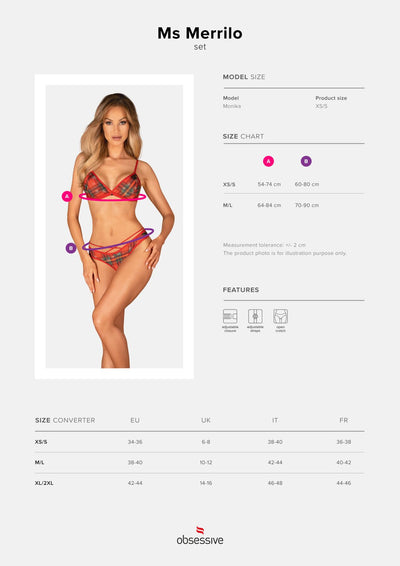 Main image for product index 5: Комплект Obsessive Ms Merrilo 2-pcs set