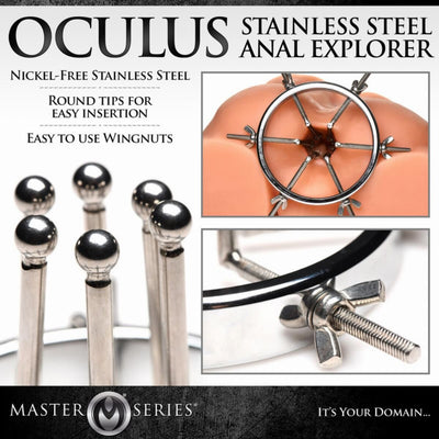 Main image for product index 7: Анальний розширювач Master Series Oculus Stainless Steel Anal Explorer