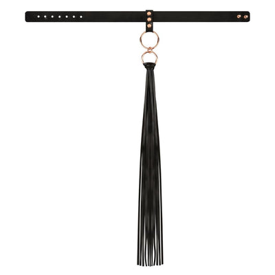 Ошейник с флоггером Rosy Gold - Collar with Flogger - фото 4