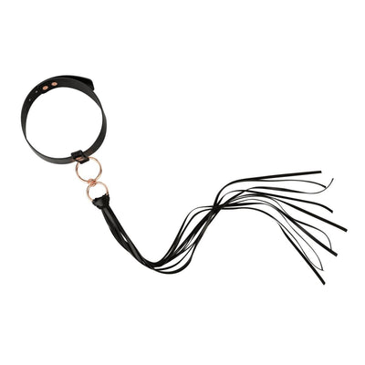 Ошейник с флоггером Rosy Gold - Collar with Flogger - фото 3