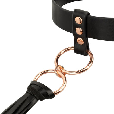 Ошейник с флоггером Rosy Gold - Collar with Flogger - фото 6
