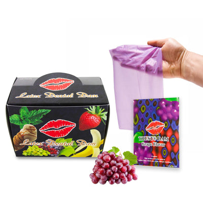 Набір латексних серветок Latex Dental Dams Grape - фото 1