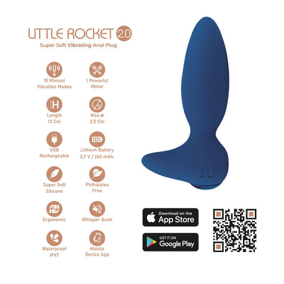 Main image for product index 5: Анальная вибропробка Adrien Lastic Little Rocket 2.0 + APP