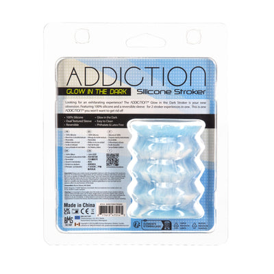 Мастурбатор ADDICTION Silicone Reversible Stroker – Glow in the Dark - фото 11
