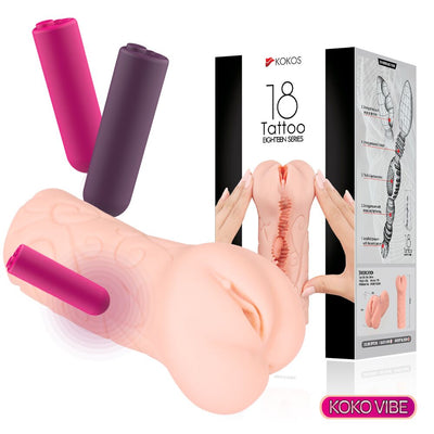 Main image for product index 3: Мастурбатор-вагіна двошаровий Kokos Tattoo Vibe