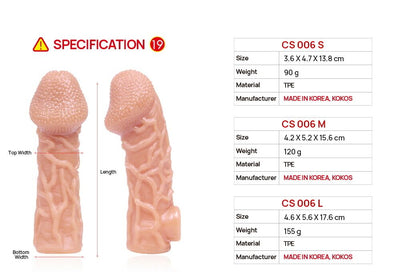 Насадка на член Kokos Cock Sleeve CS 006 - фото 15