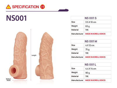 Main image for product index 5: Насадка на член Kokos Nude Sleeve NS 001