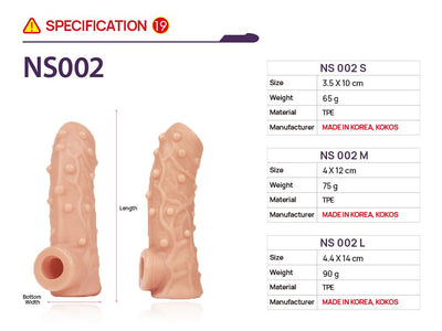 Main image for product index 9: Насадка на член Kokos Nude Sleeve NS 002