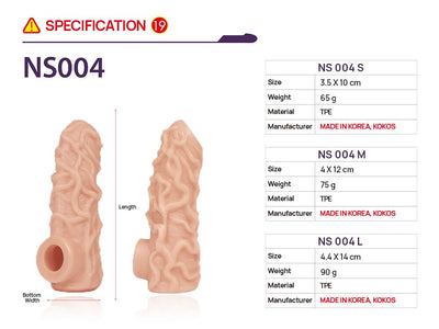 Main image for product index 9: Насадка на член Kokos Nude Sleeve NS 004