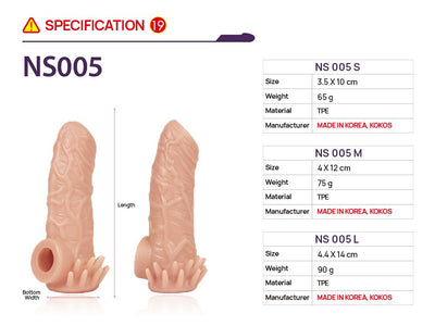 Main image for product index 4: Насадка на член Kokos Nude Sleeve NS 005