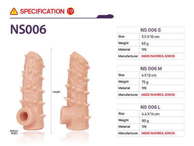 Main image for product index 4: Насадка на член Kokos Nude Sleeve NS 006