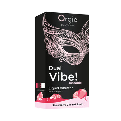 Рідкий вібратор Orgie Dual Vibe! Strawberry Gin & Tonic Kissable Liquid Vibrator - фото 4