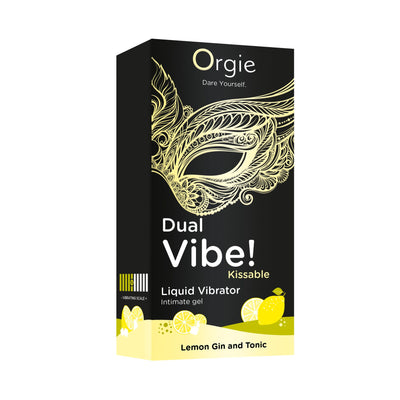 Жидкий вибратор Orgie Dual Vibe! Lemon Gin And Tonic Kissable Liquid Vibrator - фото 4