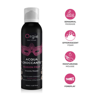 Main image for product index 3: Масажна пінка Orgie – Acqua Croccante Passion Fruit, ефект бульбашок, що лопаються
