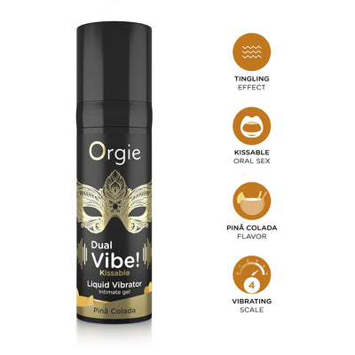 Main image for product index 3: Жидкий вибратор Orgie Dual Vibe! Pina Colada Kissable Liquid Vibrator