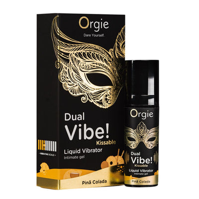 Main image for product index 1: Жидкий вибратор Orgie Dual Vibe! Pina Colada Kissable Liquid Vibrator