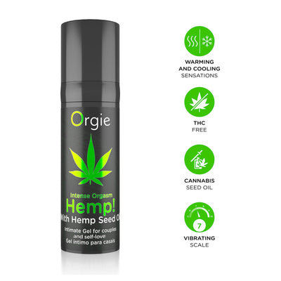 Main image for product index 3: Збуджувальний гель для пар Orgie Hemp! Intense Orgasm, ефект сильної вібрації
