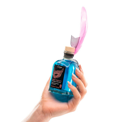 Main image for product index 2: Набір для масажу Orgie – Sexy Therapy Cotton Candy, їстівна розігрівальна олія + пір’їнка