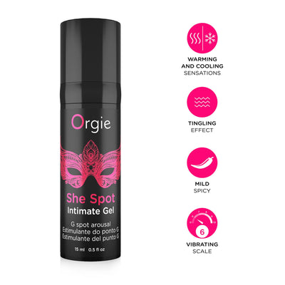 Main image for product index 3: Гель для стимуляции точки G Orgie She Spot Intimate Gel, эффект вибрации