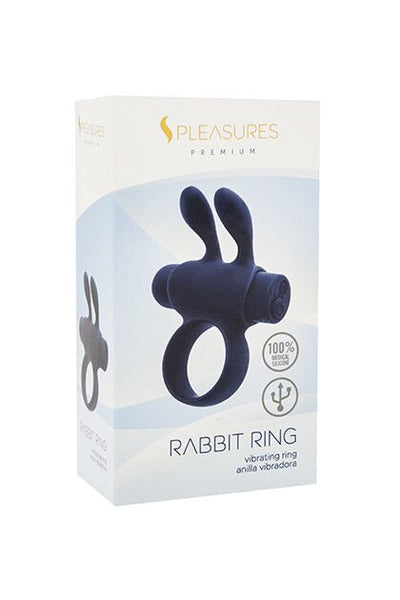 Эрекционное виброкольцо S Pleasures Premium Rabbit Ring - фото 4