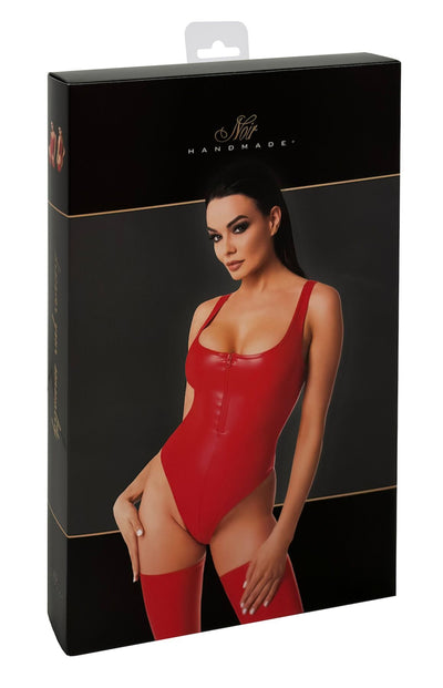 Боди Noir Handmade F352 Red powerwetlook body - фото 42