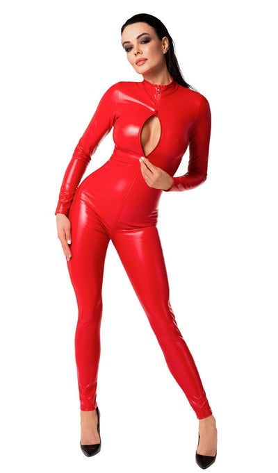 Комбинезон Noir Handmade F353 Red powerwetlook overall - фото 27