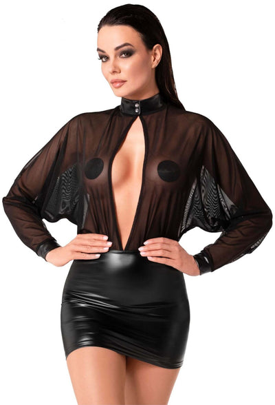 Платье Noir Handmade F348 Powerwetlook and tulle dress - фото 30