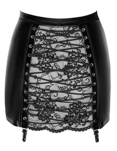 Юбка Noir Handmade F341 Powerwetlook and lace skirt - фото 37