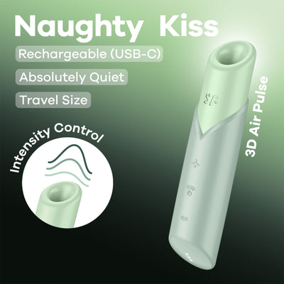 Вакуумный стимулятор Satisfyer Naughty Kiss, магнитная технология 3D Air Pulse, 30 режимов - фото 6