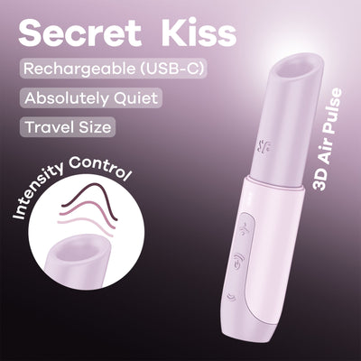 Вакуумный стимулятор Satisfyer Secret Kiss, магнитная технология 3D Air Pulse, 30 режимов, крышечка - фото 7