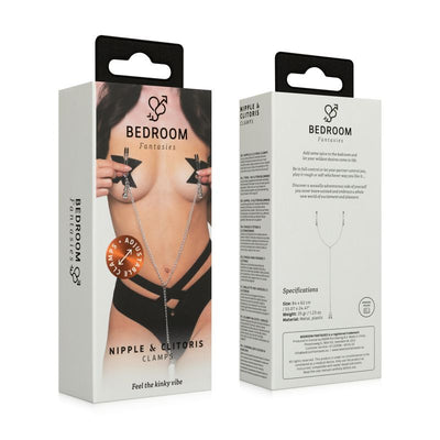 Затискачі для сосків та клітора Bedroom Fantasies: Nipple and Clitoris Clamps - фото 2