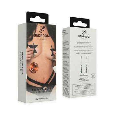 Зажимы для сосков Bedroom Fantasies: Nipple Clamps with Beaded Chain - фото 7