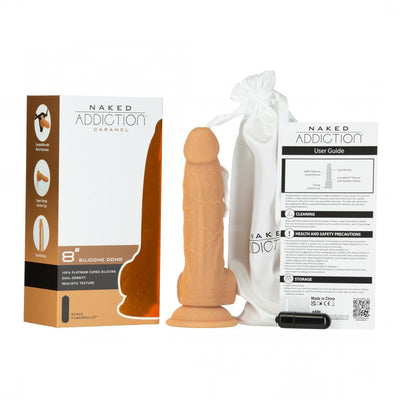 Фалоімітатор Naked Addiction - Silicone Dual Density Dildo, віброкуля в подарунок - фото 4