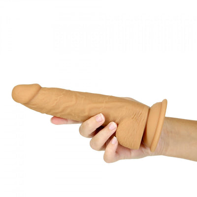 Фалоімітатор Naked Addiction - Silicone Dual Density Dildo, віброкуля в подарунок - фото 3