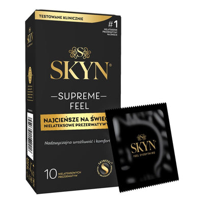 Ультратонкі безлатексні презервативи SKYN Supreme Feel, природна текстура шкіри - фото 1