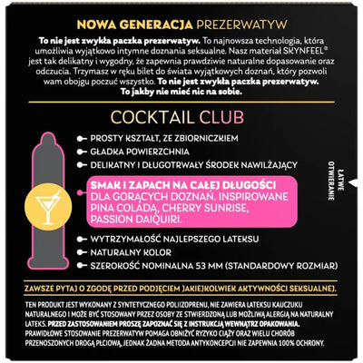 Main image for product index 3: Презервативы SKYN Cocktail Club, вкусы Pina Colada, Cherry Sunrise и Passion Daiquiri