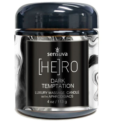 Main image for product index 1: Масажна свічка Sensuva HERO Dark Temptation Massage Oil Candle
