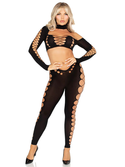 Main image for product index 4: Комплект Leg Avenue Seamless Cut-Out Crop Top and Legging