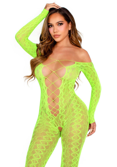 Main image for product index 3: Бодистокинг Leg Avenue Crotchless Footless Lingerie Bodystocking