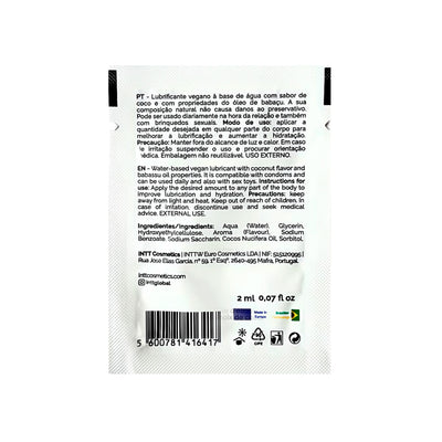 Main image for product index 2: Пробник доглядального лубриканта Intt Coconut з кокосовою олією на водній основі
