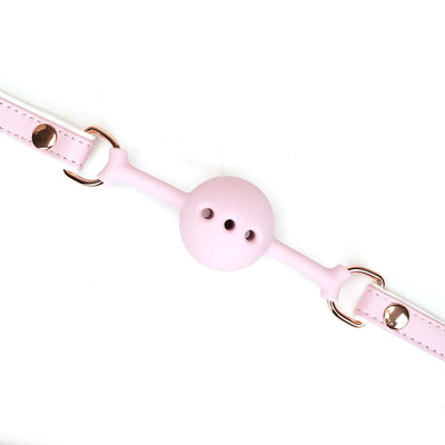 Main image for product index 3: Кляп Liebe Seele White & Pink Fairy Goat Leather Ball Gag
