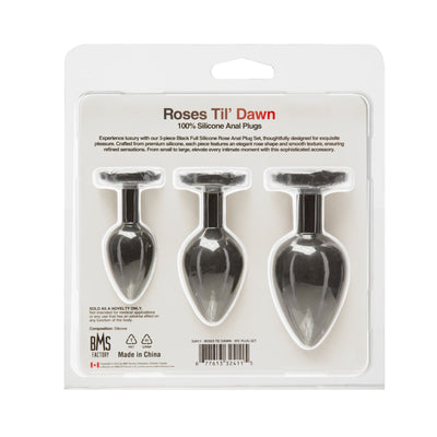 Набір силіконових анальних пробок BMS Roses Til’ Dawn Silicone Anal Plug Kit Starter Kit - фото 7