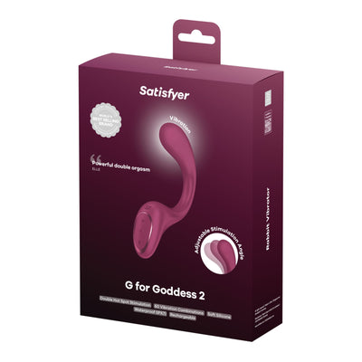 Вагинально-клиторальный вибратор Satisfyer G for Goddess 2 Wine Red, 2 мотора - фото 11