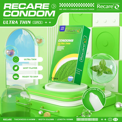 Презервативы Recare Ultra Thin Mint Condoms - фото 9