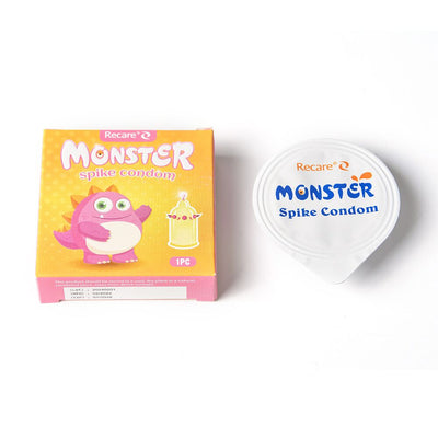 Насадка на член Recare Pink Monster Spike Condom - фото 4